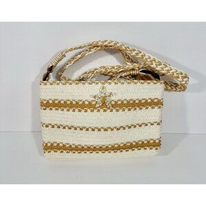 Capelli Strawworld Woven Straw Shoulder Bag Handbag Purse Starfish Beach Travel